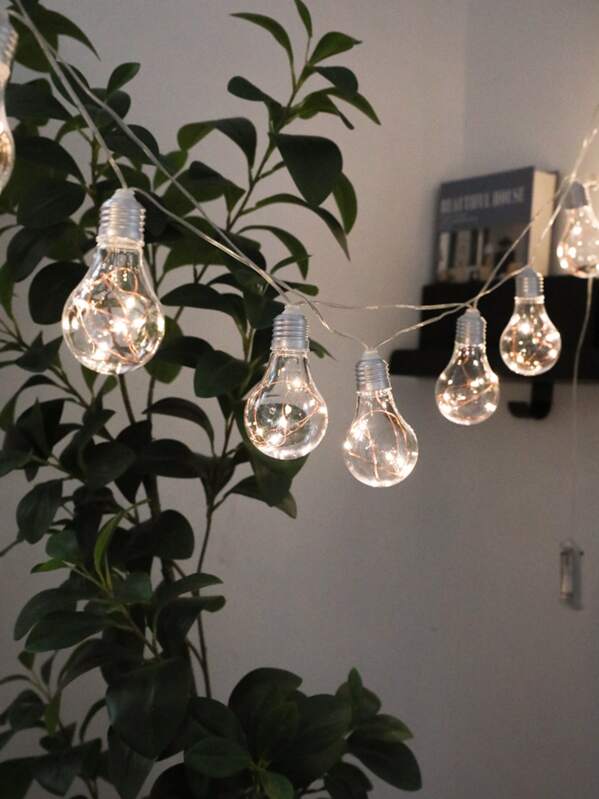 

10pcs Light Bulb String Light, White