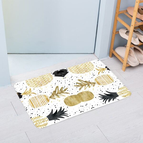 

Pineapple Print Floor Mat, Multicolor