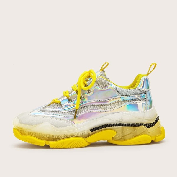 

Ombre Lace-up Chunky Sneakers, Multicolor