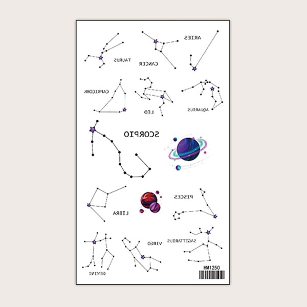 

Constellation Tattoo Sticker 1sheet