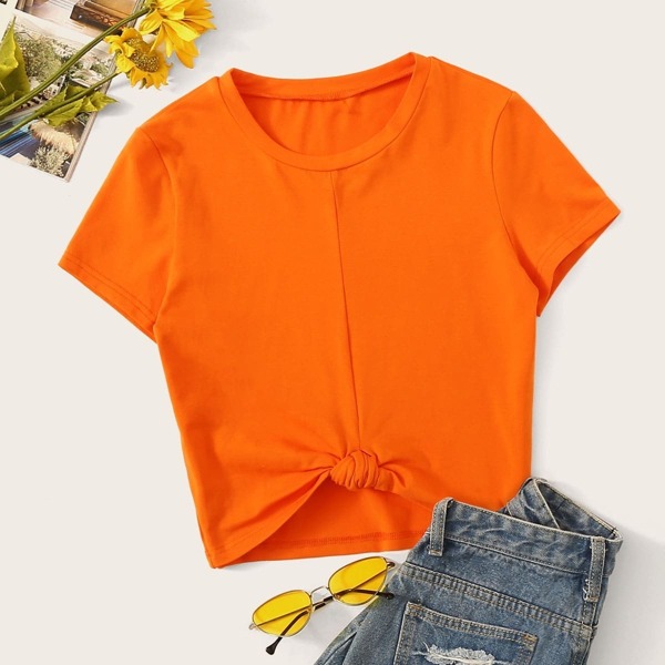 

Knot Hem Solid Tee
