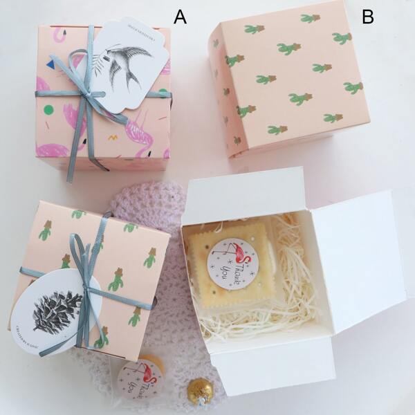 

Flamingo & Cactus Print Candy Box 2pcs