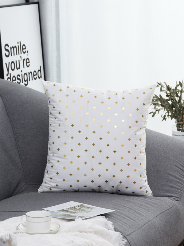 

Graphic Print Cushion Cover, White