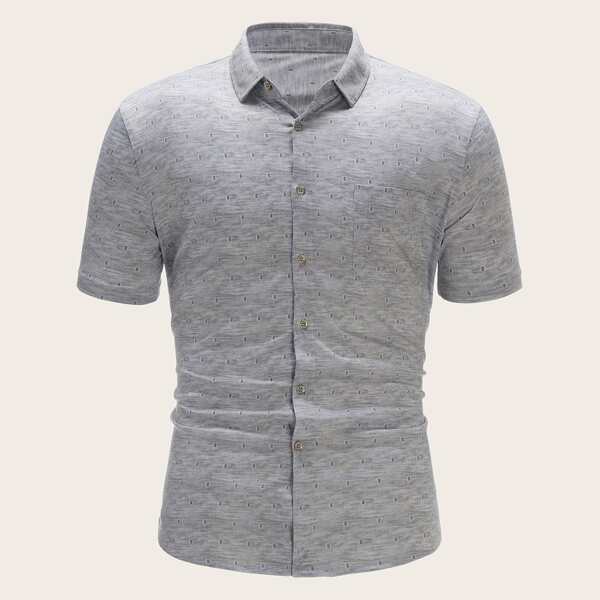 

Men Pocket Front Contrast Stripe Shirt