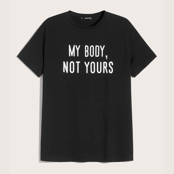 

Men Slogan Print Tee