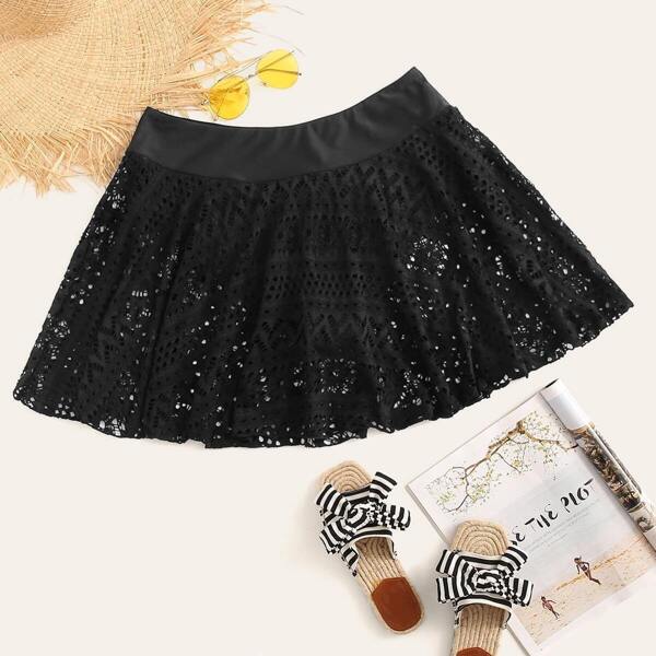 

Plus Schiffy Crepe Swimming Skorts, Black