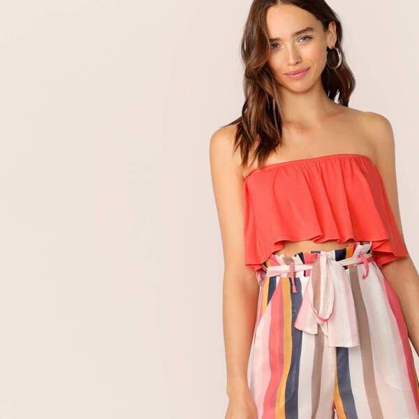 

Neon Orange Swing Bandeau Top