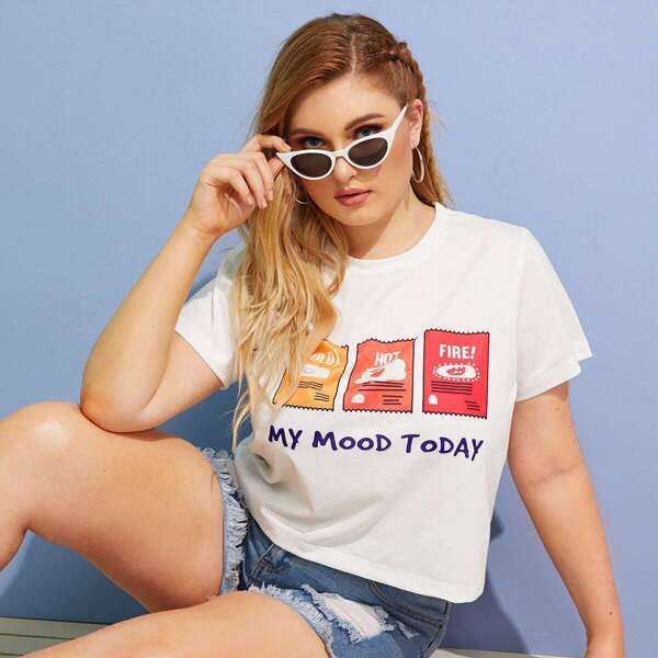 

Plus Letter Print Tee