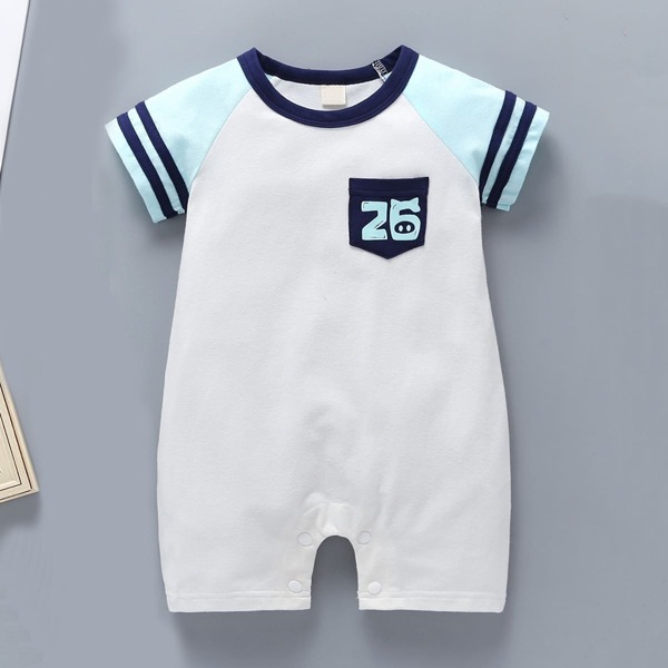 

Baby Side Stripe Raglan Sleeve Ringer Playsuit