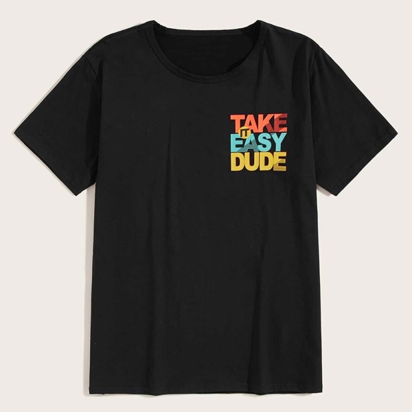 

Men Slogan Print Tee