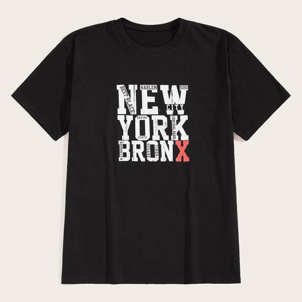 

Men Letter Print Tee