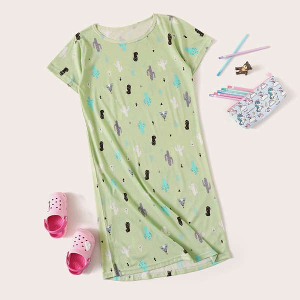 

Girls Cactus Print Night Dress