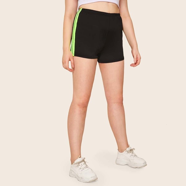

Plus Contrast Striped Side Cycling Shorts