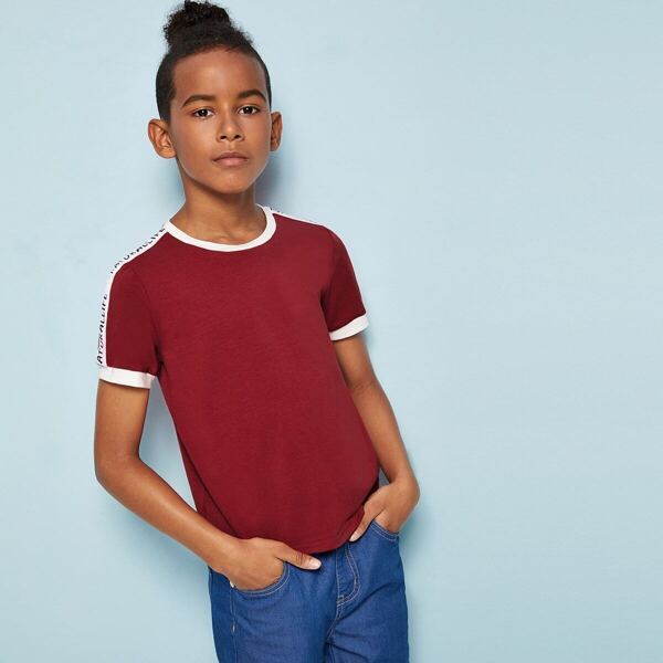 

Boys Letter Tape Ringer Tee