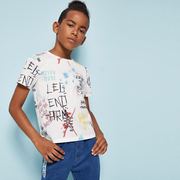 

Boys Graffiti Print Short Sleeve Tee