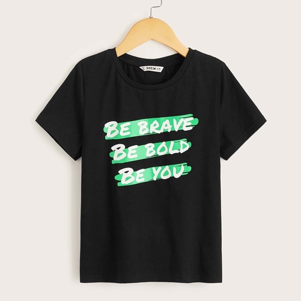 

Boys Slogan Print Tee
