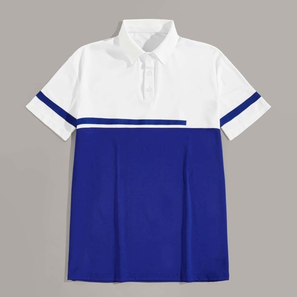 

Men Cut And Sew Polo Shirt