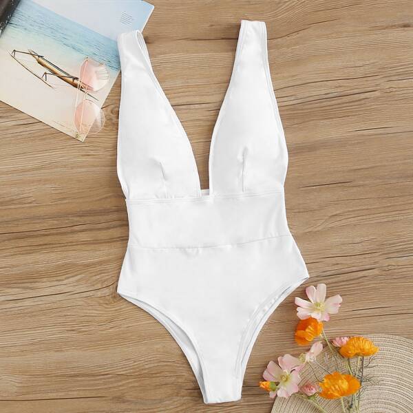 

Low Back Plunge One Piece Swimwear