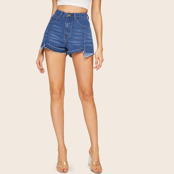 

Raw Hem Denim Shorts