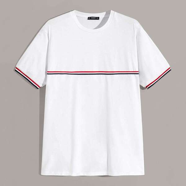 

Men Striped Tape Side Tee
