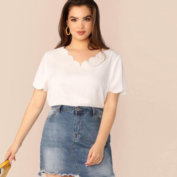 

Plus Scalloped Trim Solid Top