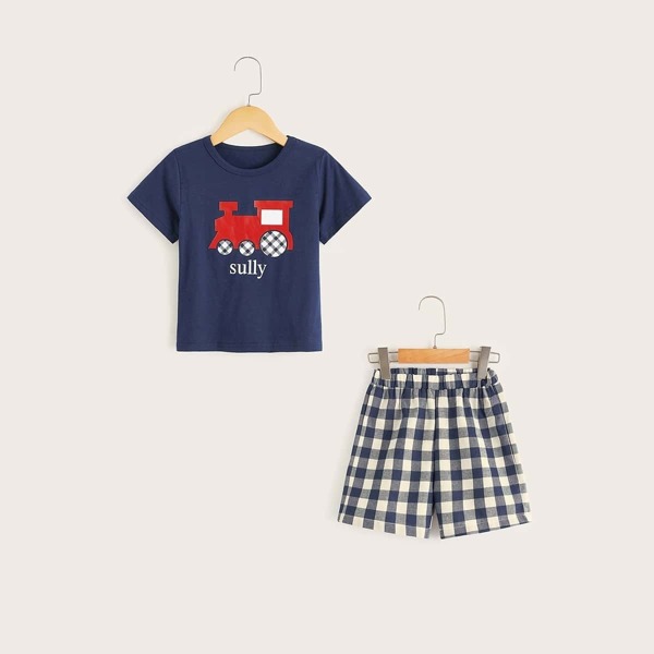 

Toddler Boys Car Print Plaid Pajama Set, Multicolor