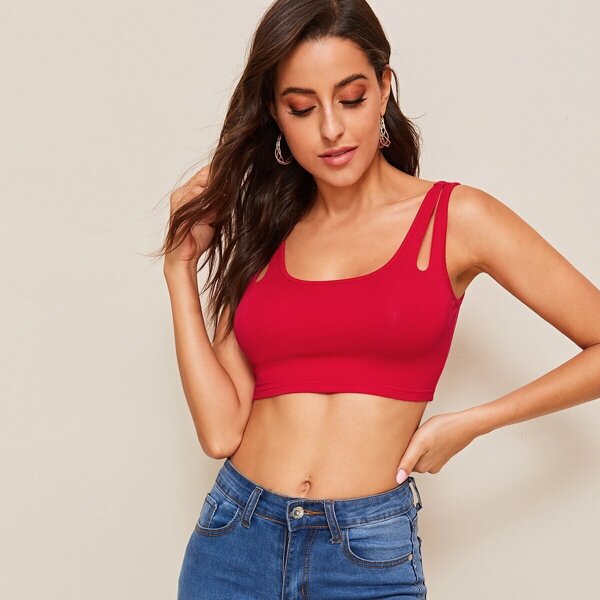 

Crop Cut Out Detail Tank Top