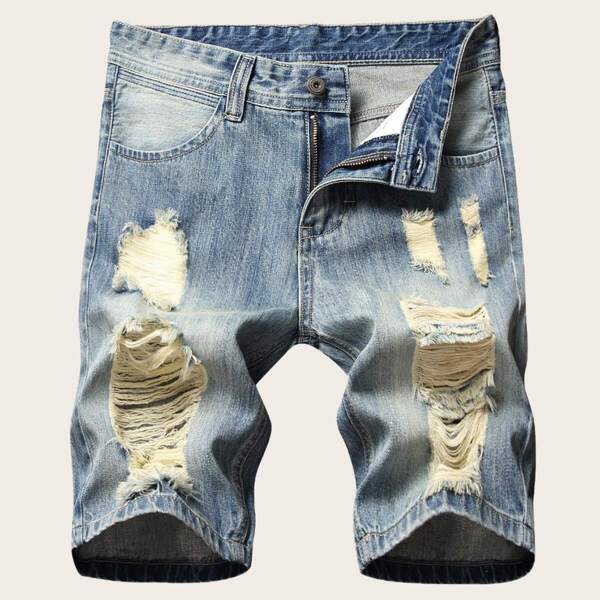 

Men Ripped Denim Shorts