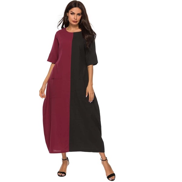 

Dual Pocket Spliced Maxi Dress