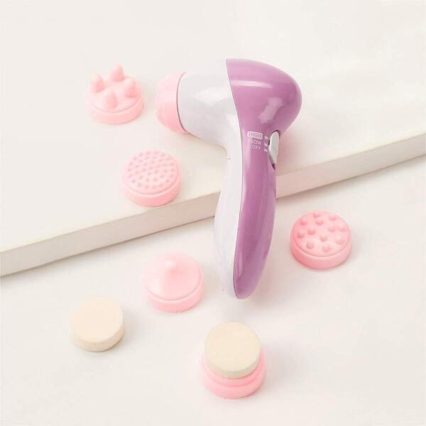 

Two Tone Cleansing Instrument With Brush 8pcs, Purple