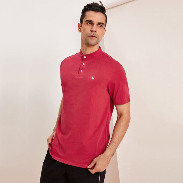 

Men Crown Embroidered Polo Shirt