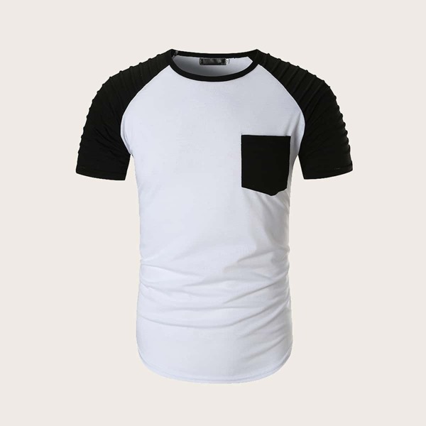 

Men Contrast Raglan Sleeve Baseball Tee