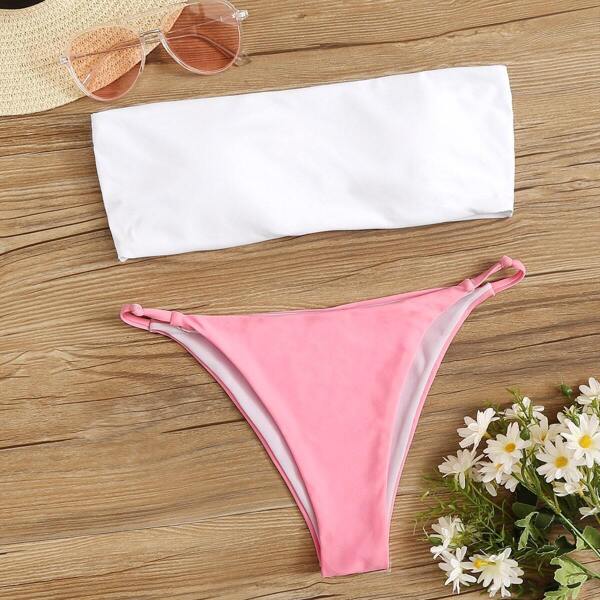 

Bandeau Top With Tanga Bikini Set
