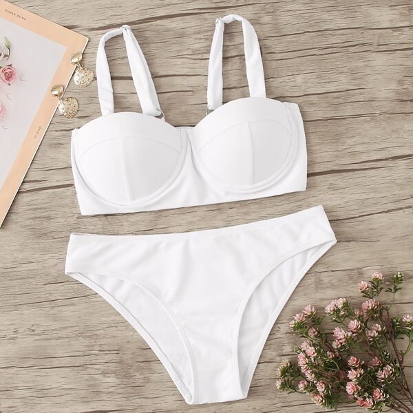 

Lace-up Back Underwired Bikini Set