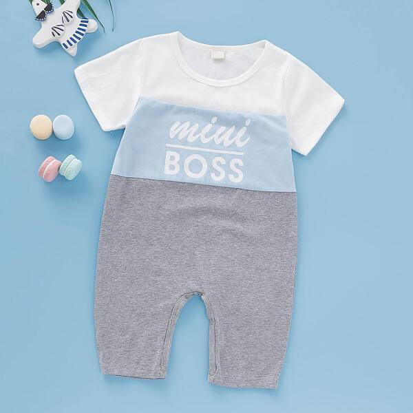 

Baby Boy Letter Graphic Romper, Multicolor