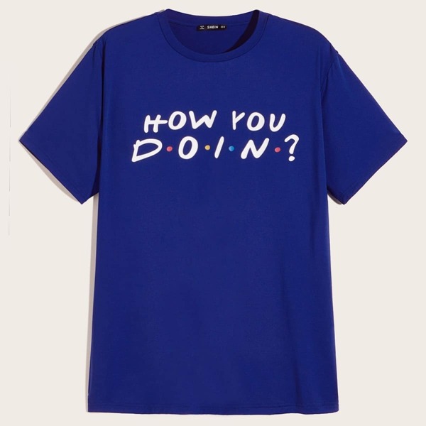 

Men Slogan Print Tee
