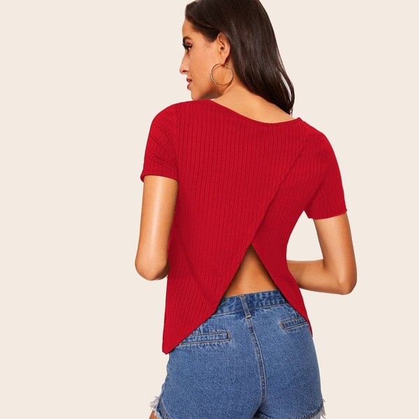 

Asymmetrical Wrap Back Top