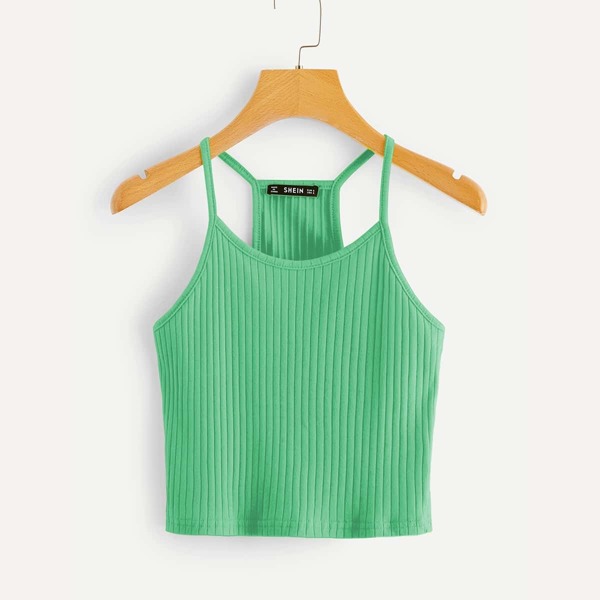 

Solid Rib-knit Cami Top