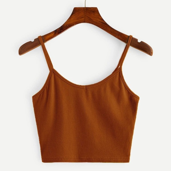 

Crop Rib-knit Cami Top