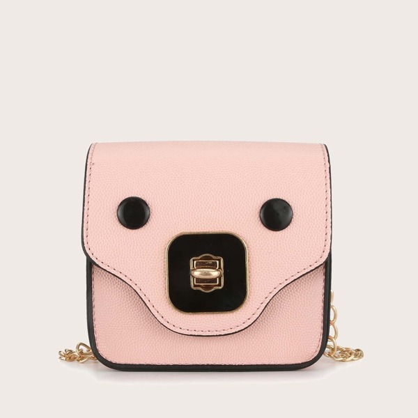 

Kids Twist Lock Chain Bag, Pink