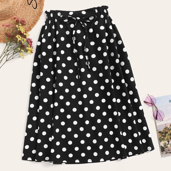 

Polka Dot Midi Skirt
