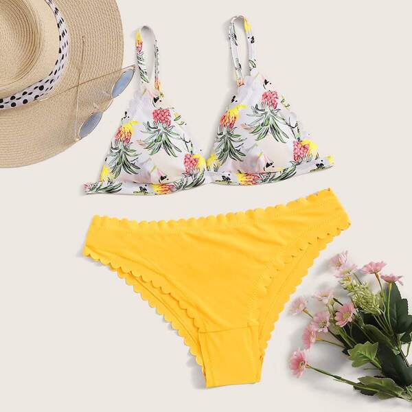 

Scallop Edge Mix & Match Bikini Set