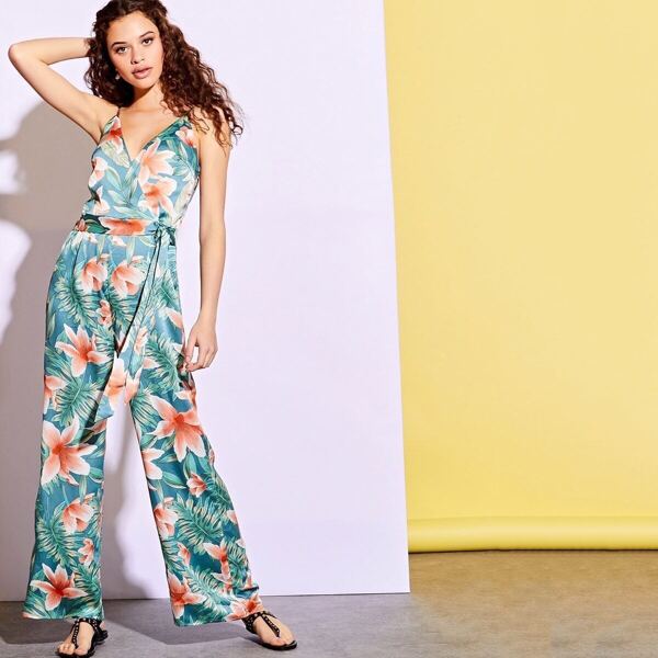 

Leaf Print Jumpsuit