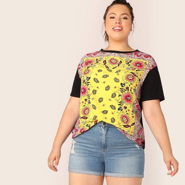 

Plus Scarf Print Tee