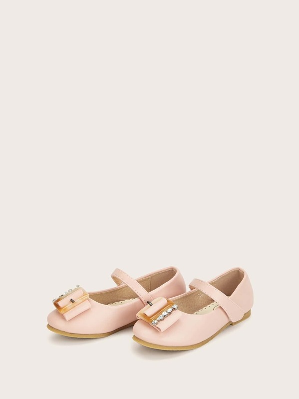 

Toddler Girls Buckle Decor Flats, Pink