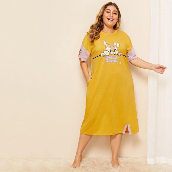 

Plus Cartoon Print Night Dress
