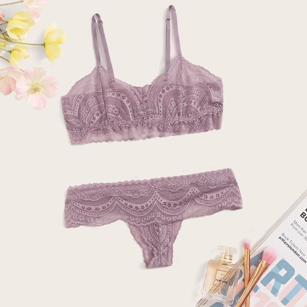 

Floral Lace Lingerie Set