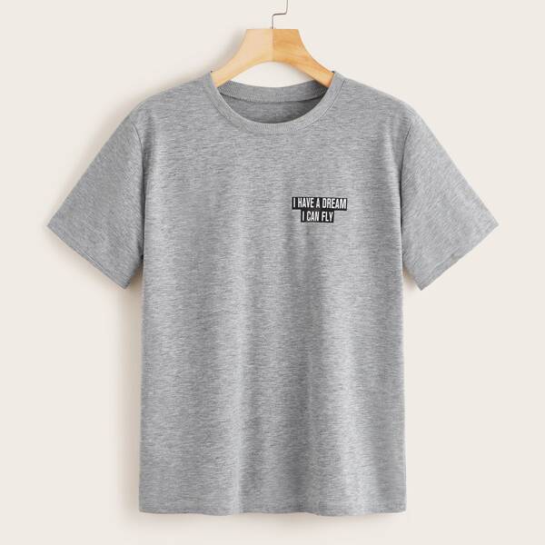 

Slogan & Wings Print Tee