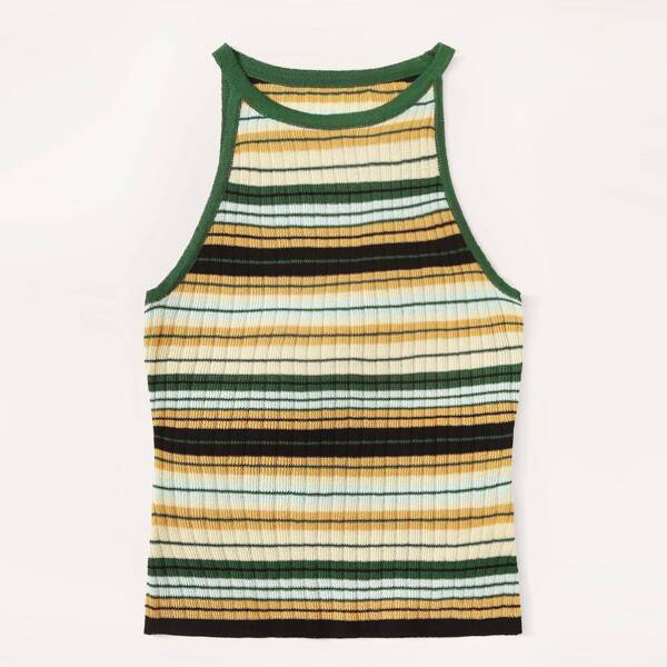 

Colorful Striped Ringer Tank Top