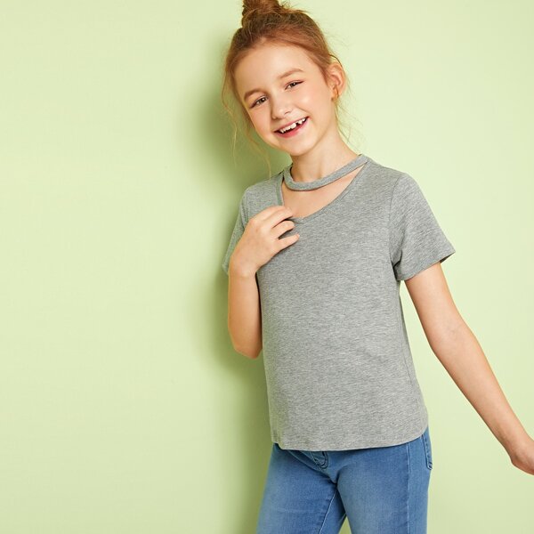 

Girls Choker Neck Tee